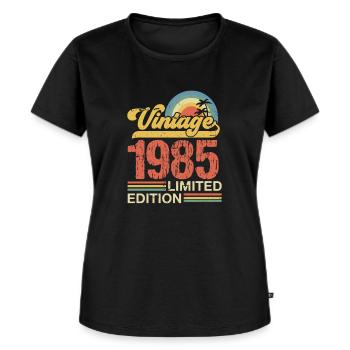 Limited Edition Vintage Geburtstag Jahrgang 1985 - Frauen Premium Bio T-Shirt - Schwarz - Vorne - Selfina (174cm)