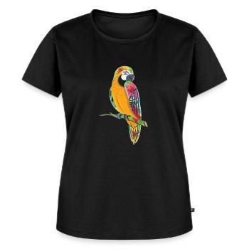 Papagei - Frauen Premium Bio T-Shirt - Schwarz - Vorne - Selfina (174cm)