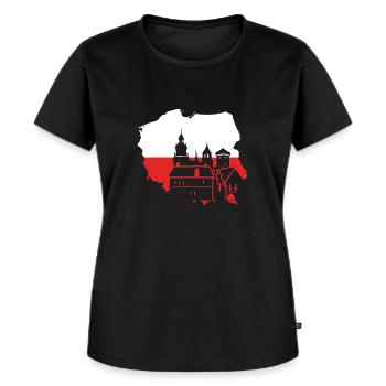 Pologne cracovie - T-shirt Premium bio Femme - noir - Devant - Selfina (174cm)