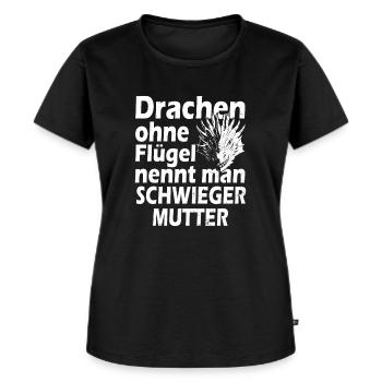 Drache schwiegermutter - Frauen Premium Bio T-Shirt - Schwarz - Vorne - Selfina (174cm)