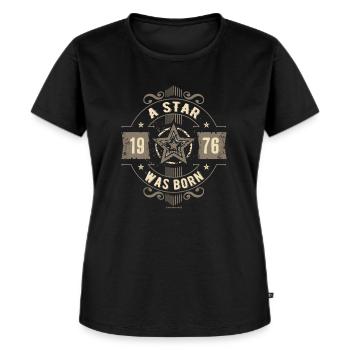 A star was born 1976 - Geburtstags Geschenk - - Frauen Premium Bio T-Shirt - Schwarz - Vorne - Selfina (174cm)