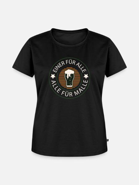 Bier-Musketier - Frauen Premium Bio T-Shirt - Schwarz