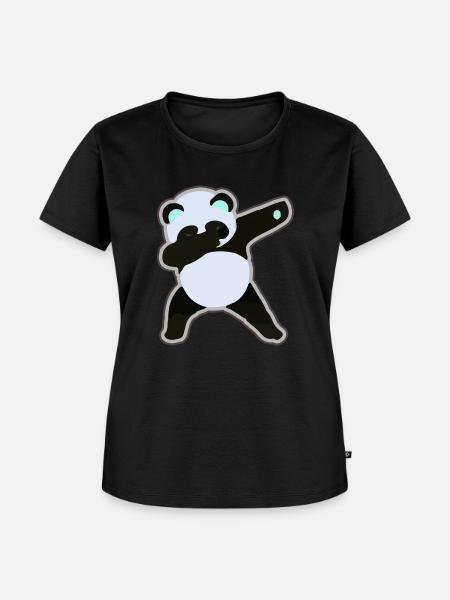Dab Panda - Frauen Premium Bio T-Shirt - Schwarz