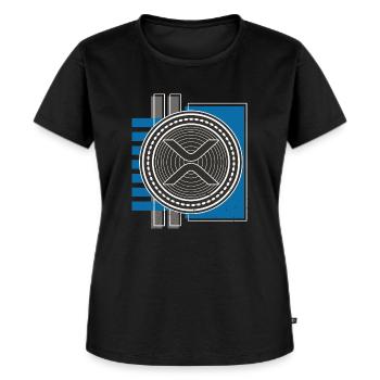 Ondulation XRP - T-shirt Premium bio Femme - noir - Devant - Selfina (174cm)