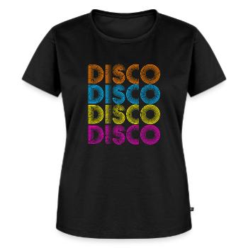 Disco Musik - Frauen Premium Bio T-Shirt - Schwarz - Vorne - Selfina (174cm)