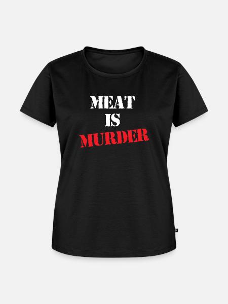 Meat is murder - Frauen Premium Bio T-Shirt - Schwarz