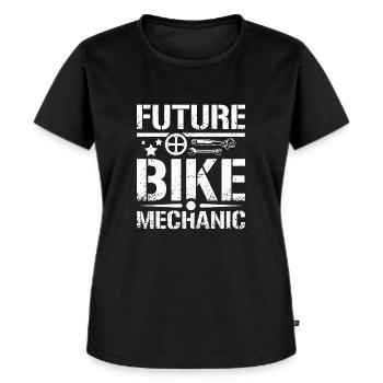 Future bike mechanic - Women's Premium Organic T-shirt - black - Front - Selfina (174cm)