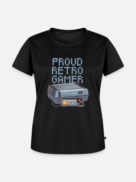 Stolzer Retro Gamer - leicht - Frauen Premium Bio T-Shirt - Schwarz