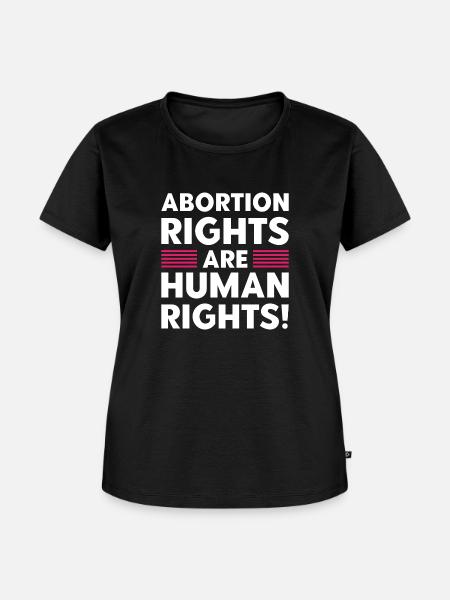 Abtreibungsrechte sind Menschenrechte - Frauen Premium Bio T-Shirt - Schwarz