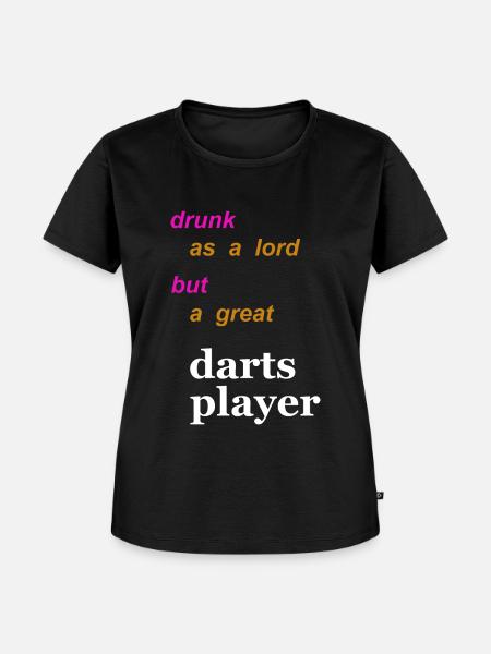 darts and beer - Frauen Premium Bio T-Shirt - Schwarz
