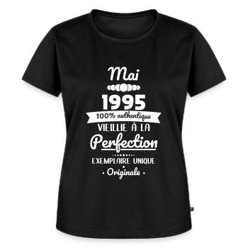 30° Anniversario - Maggio 1995 Originale - Maglietta ecologica premium da donna - nero - Fronte - Selfina (174cm)