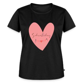 Schwesterherz T-Shirt - Frauen Premium Bio T-Shirt - Schwarz - Vorne - Selfina (174cm)
