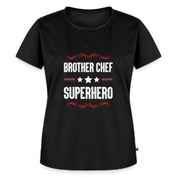Brother Super-héros - T-shirt Premium bio Femme - noir - Devant - Selfina (174cm)
