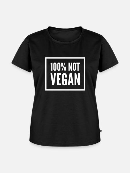 100% Not Vegan - Frauen Premium Bio T-Shirt - Schwarz