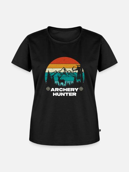Archery Hunter - Frauen Premium Bio T-Shirt - Schwarz