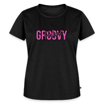 Katzenartig Groovy - Frauen Premium Bio T-Shirt - Schwarz - Vorne - Selfina (174cm)