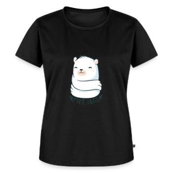 Tshirt mignon oursons - T-shirt Premium bio Femme - noir - Devant - Selfina (174cm)