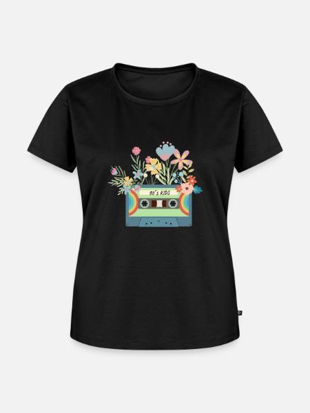 Kinder der Neunziger - Frauen Premium Bio T-Shirt - Schwarz