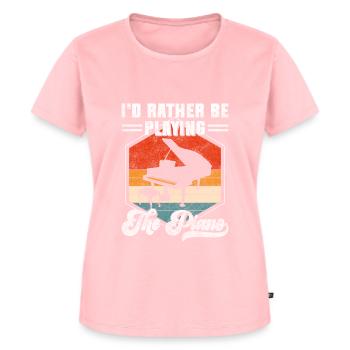 Piano Komponist Künstler Musikinstrument - Frauen Premium Bio T-Shirt - Rosa - Vorne - AI Model Female 172 dark (172cm)