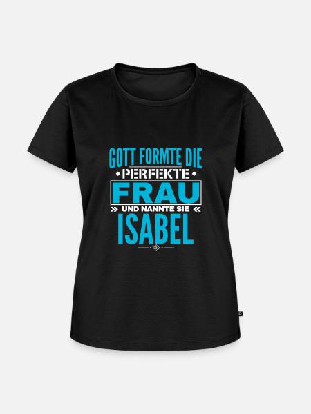 Isabel Name Design - Frauen Premium Bio T-Shirt - Schwarz