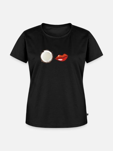 coconut kiss - Frauen Premium Bio T-Shirt - Schwarz