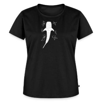 Whale - Frauen Premium Bio T-Shirt - Schwarz - Vorne - Selfina (174cm)
