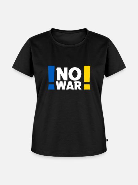 No War Peace Weltfrieden Ukraine - Frauen Premium Bio T-Shirt - Schwarz