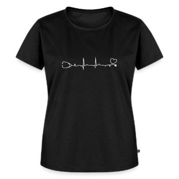 Docteur Médecine Médical Étudiant En Médecine Heartbeat - T-shirt Premium bio Femme - noir - Devant - Selfina (174cm)