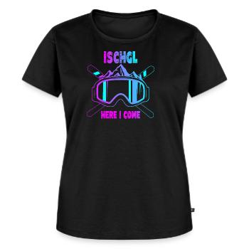 Ischgl Ski Sknowboard - Frauen Premium Bio T-Shirt - Schwarz - Vorne - Selfina (174cm)