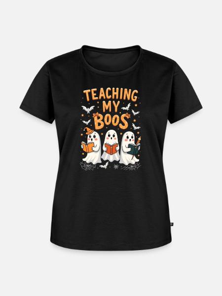 Halloween - Teaching my Boos - Frauen Premium Bio T-Shirt - Schwarz