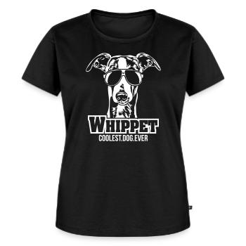 WHIPPET le chien le plus cool Wilsigns - T-shirt Premium bio Femme - noir - Devant - Selfina (174cm)