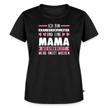 Krankenschwester Mama Arzthelferin Geschenk - Frauen Premium Bio T-Shirt - Schwarz - Vorne - Selfina (174cm)
