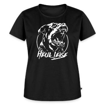 ROTTWEILER heul leise Hundespruch IGP Wilsigns - Frauen Premium Bio T-Shirt - Schwarz - Vorne - Selfina (174cm)