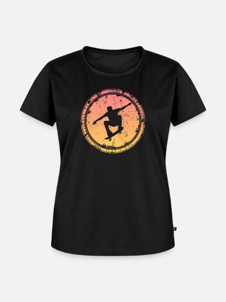 Skateboard Tricks Skater Skateboarding - Frauen Premium Bio T-Shirt - Schwarz