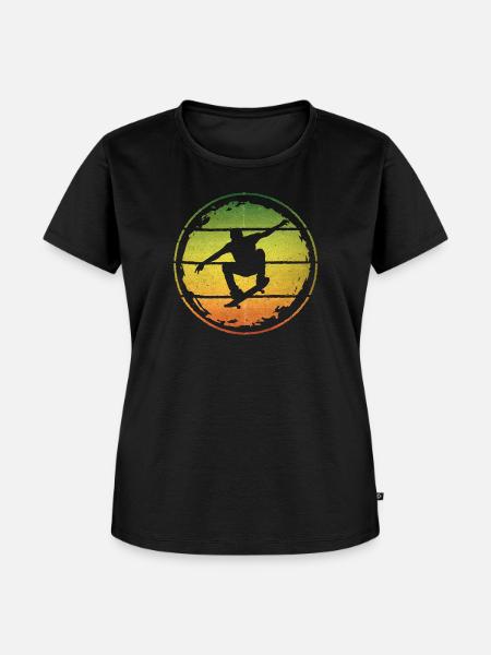 Skater Tricks Skateboard Skateboarding - Frauen Premium Bio T-Shirt - Schwarz