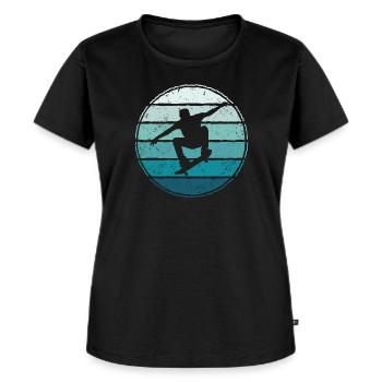 Skateboarding Skaten Skater Tricks Skateboard - Frauen Premium Bio T-Shirt - Schwarz - Vorne - Selfina (174cm)
