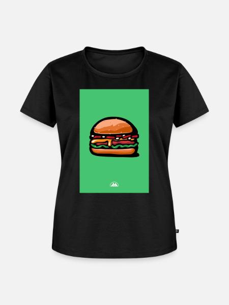Cheeseburger - Frauen Premium Bio T-Shirt - Schwarz