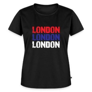 London - Frauen Premium Bio T-Shirt - Schwarz - Vorne - Selfina (174cm)