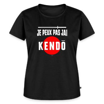Je Peux Pas J'ai kendo - T-shirt Premium bio Femme - noir - Devant - Selfina (174cm)
