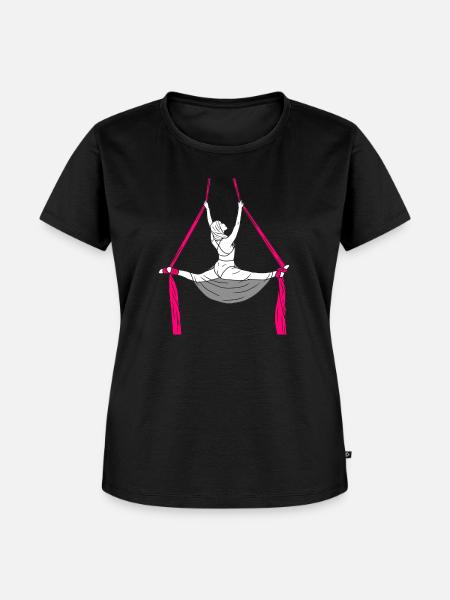 Aerial Silk Split - Frauen Premium Bio T-Shirt - Schwarz