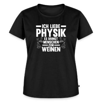 Physiker Beruf Wissenschaftler Geschenk - Frauen Premium Bio T-Shirt - Schwarz - Vorne - Selfina (174cm)