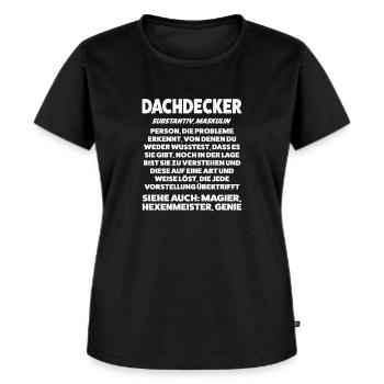 Dachdecker Beruf Dachdecken Geschenk - Frauen Premium Bio T-Shirt - Schwarz - Vorne - Selfina (174cm)