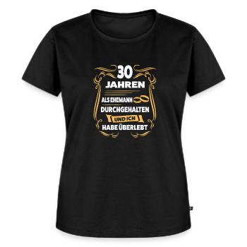 30 Jahre Ehe Ehemann 30 Ehejahre Geschenk - Frauen Premium Bio T-Shirt - Schwarz - Vorne - Selfina (174cm)