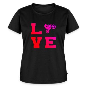 Dirt Biker Freestyle Motocross Supermoto - Frauen Premium Bio T-Shirt - Schwarz - Vorne - Selfina (174cm)