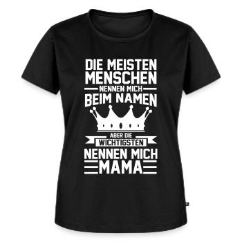 Mutter Mama Muttertag Geschenk - Frauen Premium Bio T-Shirt - Schwarz - Vorne - Selfina (174cm)