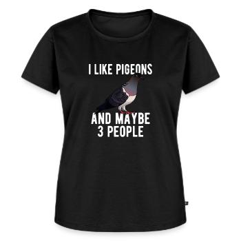 Pigeon Pigeon Racing Pigeon Racer Pigeon Keeper - Frauen Premium Bio T-Shirt - Schwarz - Vorne - Selfina (174cm)