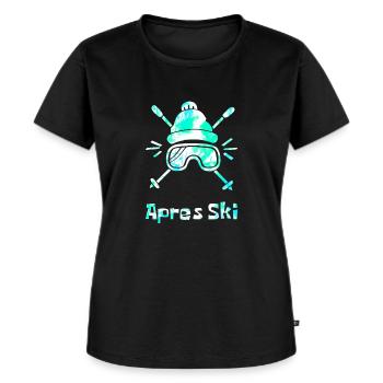 Skifahren Apres ski - Frauen Premium Bio T-Shirt - Schwarz - Vorne - Selfina (174cm)