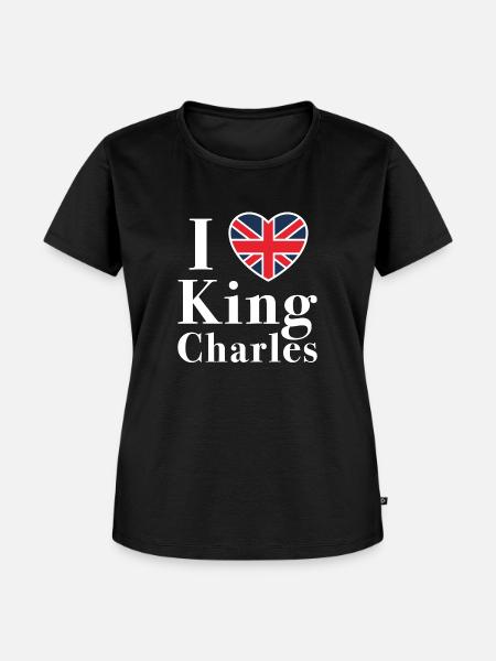 Ich liebe König Charles - Frauen Premium Bio T-Shirt - Schwarz