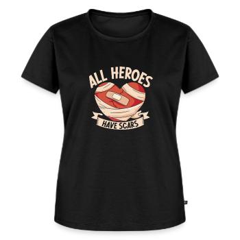Heart Attack Open Heart Surgery Heart Surgery Gift - Women's Premium Organic T-shirt - black - Front - Selfina (174cm)