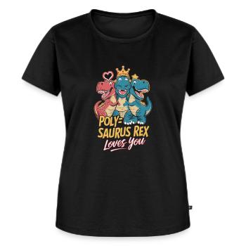 Communauté polyamoureuse Parentalité polyamoureuse - T-shirt Premium bio Femme - noir - Devant - Selfina (174cm)